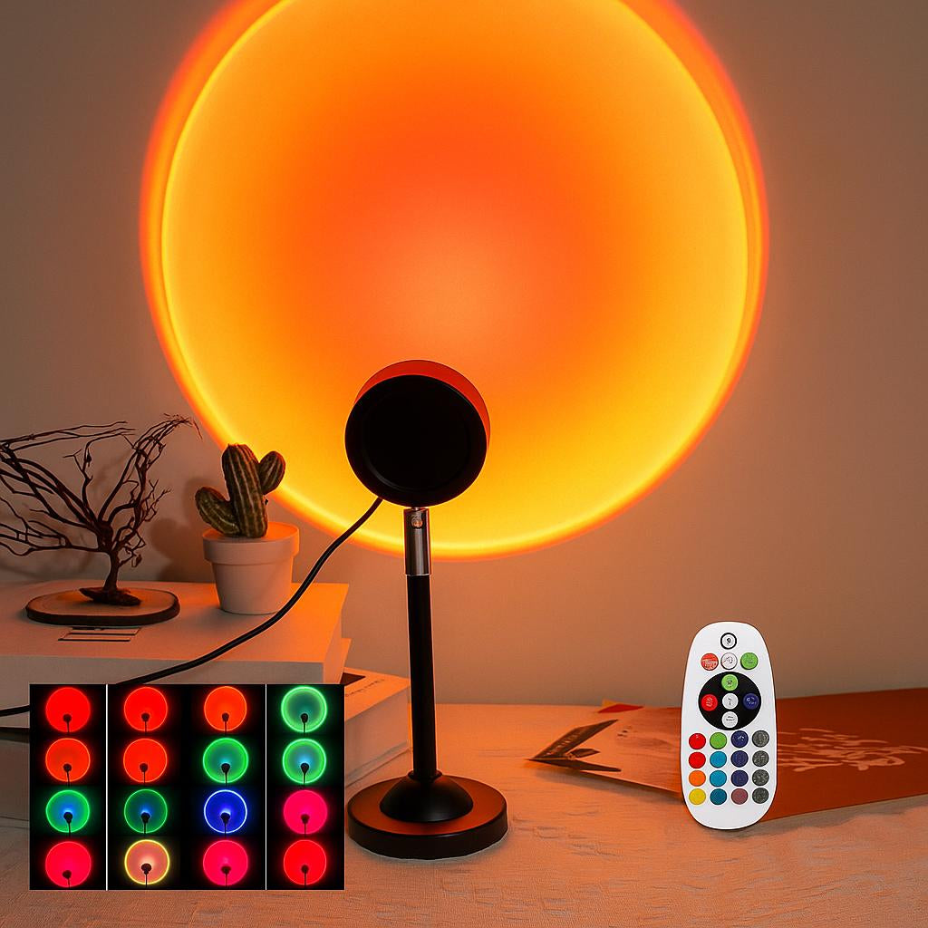 Sunset Projection Lamp — Golden Hour Glow
