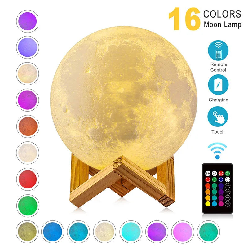 3D Moon Lamp — The Perfect Ambient Light