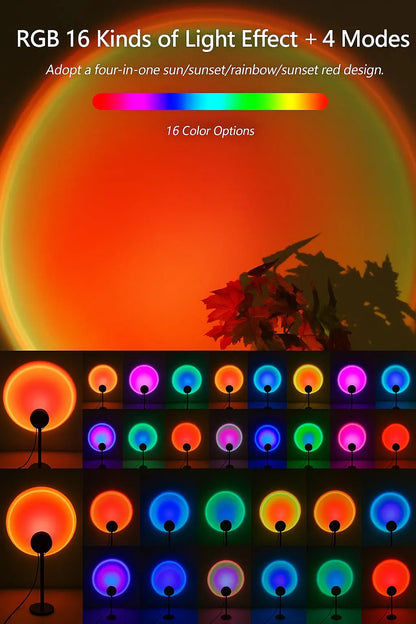 Sunset Projection Lamp — Golden Hour Glow